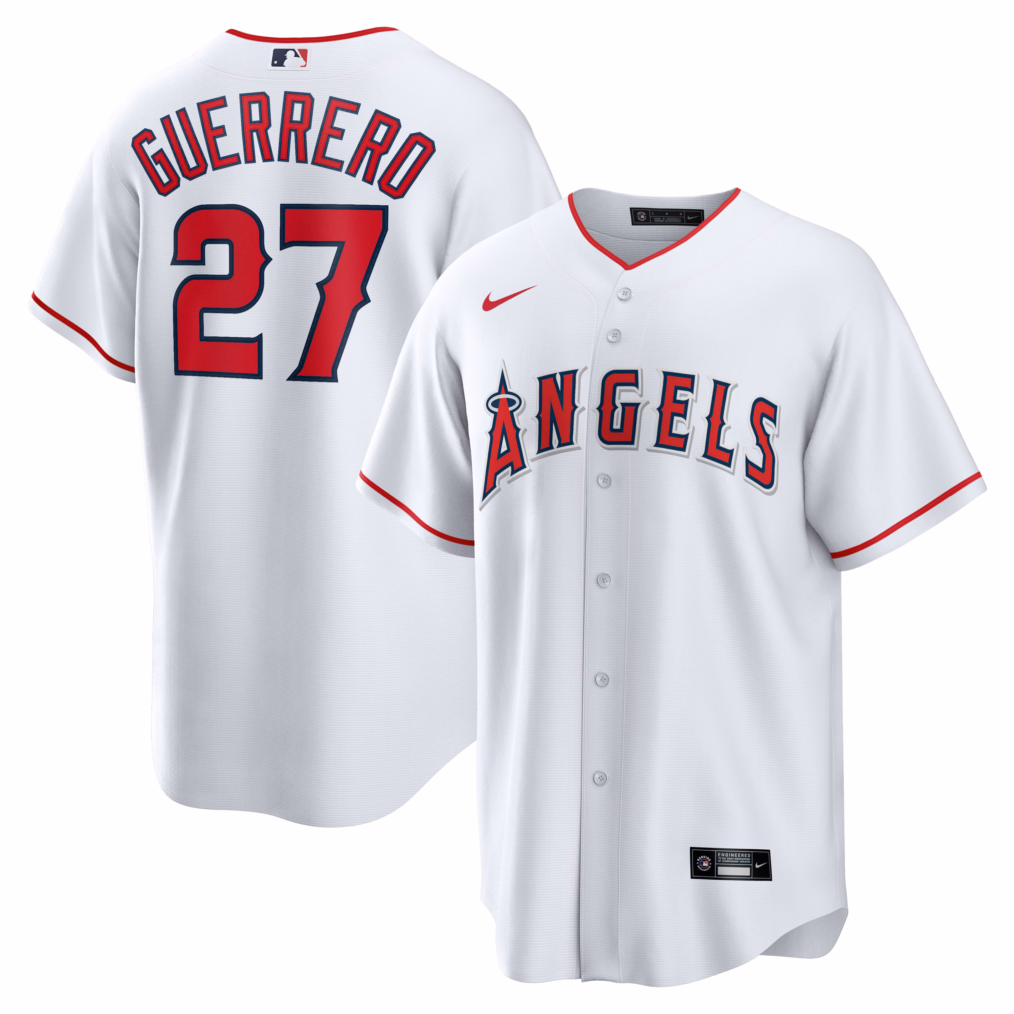 Los Angeles Angels Vladimir Guerrero White Home Retired Player Replica Jersey