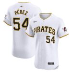 Men's Pittsburgh Pirates Martin Perez  White Home Elite Player Jersey
