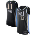 Men's Atlanta Hawks Trae Young  Black 2023/24 Authentic Jersey - City Edition