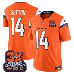 Courtland Sutton Denver Broncos-Time Champions Patch Vapor Limited Jersey - All Stitched