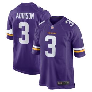 Addison Minnesota Vikings 2023 Draft First Round Pick Game Jersey - Purple