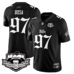 Joey Bosa #97 Buffalo Bills BUF Gothic Vapor Limited Jersey - Farewell Highmark Patch - All Stitched