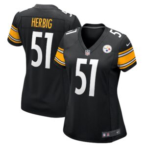 Nick Herbig Pittsburgh Steelers Women's  Game Jersey -  Black