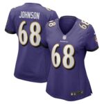 Zack Johnson Baltimore Ravens  Women's Home Game Player Jersey - Purple