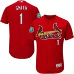 St. Louis Cardinals #1 Ozzie Smith Red Flexbase Collection Stitched Jersey