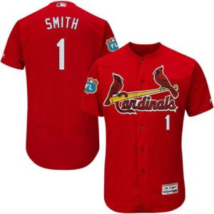 St. Louis Cardinals #1 Ozzie Smith Red Flexbase Collection Stitched Jersey