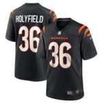 Elijah Holyfield Cincinnati Bengals  Game Player Jersey - Black