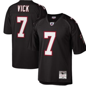 Michael Vick Atlanta Falcons  Big & Tall 2002 Retired Player Replica Jersey - Black