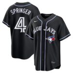 George Springer #4 Toronto Blue Jays Fashion Replica Out Jersey - Black