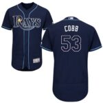 Tampa Bay Rays #53 Alex Cobb Dark Blue Flexbase Collection Stitched Jersey