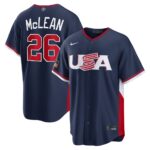 Nolan McLean #26 USA Baseball 2026 World Baseball Classic Road Stadium Jersey - Navy