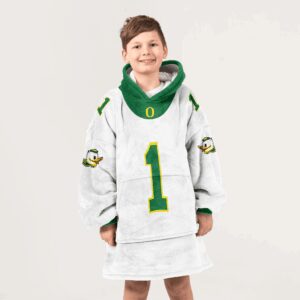 Kid #1 Oregon Football Unisex Blanket Hoodie