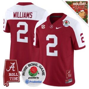 Ryan Williams #2 Ncaa BAMA Rose Bowl Patch Vapor Limited Jersey - Alabama Map - All Stitched