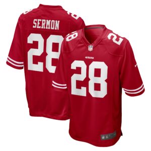 Trey Sermon San Francisco 49ers  2021 Draft Pick Game Jersey - Scarlet