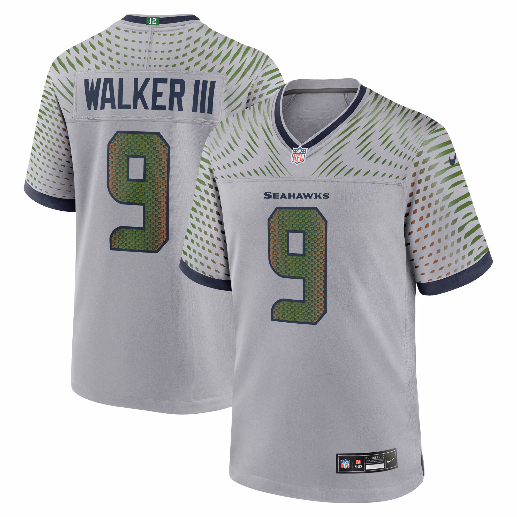 Kenneth Walker III #9 Seattle Seahawks 2025 Rivalries Collection Game Jersey - Wolf Gray