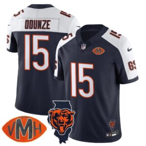 Rome Odunze #15 Chicago Bears CHI Honor Virginia Halas McCaskey Jersey - All Stitched