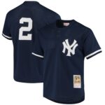 New York Yankees Derek Jeter #2 Mitchell & Ness Navy Authentic Batting Practice Jersey
