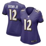 Anthony Brown Baltimore Ravens  Women's Player Game Jersey - Purple