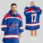 Adult J.A 17 Buffalo Football Unisex Blanket Hoodie