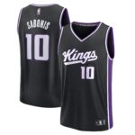 Men's Sacramento Kings Domantas Sabonis  Black 2023/24 Fast Break Replica Jersey - Icon Edition