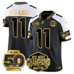 Smith-Njigba #11  Seattle Seahawks SEA 2026 NFC West Champions Limited Jersey - 50th Season Patch - All Stitched