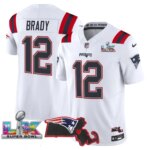 Tom Brady #12 New England Patriots Super Bowl LX Patch Vapor Limited Game Jersey - All Stitched