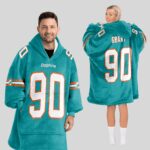 Adult 90 Miami Football Unisex Blanket Hoodie