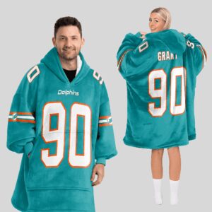 Adult 90 Miami Football Unisex Blanket Hoodie