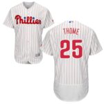 Philadelphia Phillies #25 Jim Thome White(Red Strip) Flexbase Collection Stitched Jersey