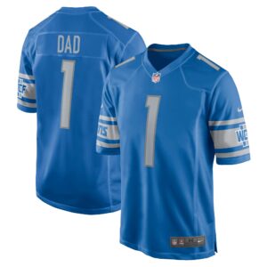 Number 1 Dad Detroit Lions  Game Jersey - Blue