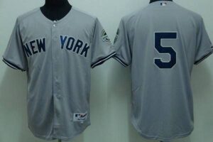 New York Yankees #5 Joe DiMaggio Stitched Grey Jersey
