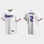 Men's Texas Rangers #2 Marcus Semien White Home Jersey