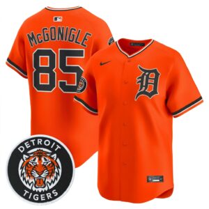 Kevin McGonigle #85 Detroit Tigers Alternate Vapor Premier Limited Jersey - Orange