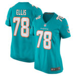 Justin Ellis Miami Dolphins Women's  Game Jersey -  Aqua
