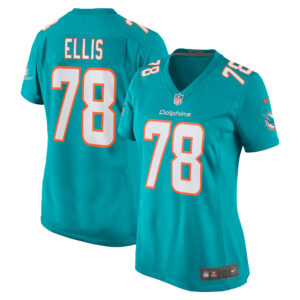 Justin Ellis Miami Dolphins Women's  Game Jersey -  Aqua