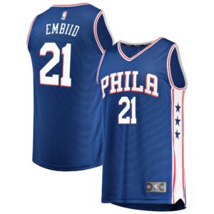 Joel Embiid Philadelphia 76ers  Fast Break Replica Team Color Player Jersey Royal - Icon Edition