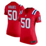 Mike Vrabel New England Patriots Women's Retired Game Jersey - Red