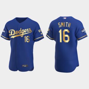 Will Smith Los Angeles Dodgers 2021 Gold Program World Series Champions Coolbase Jersey - Royal