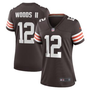 Michael Woods II Cleveland Browns Women's Game Player Jersey - Brown
