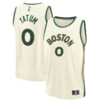 Unisex Boston Celtics Jayson Tatum  White 2023/24 Fast Break Jersey - City Edition