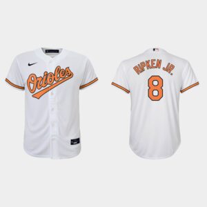 Men's Baltimore Orioles #8 Cal Ripken Jr. White Home  Jersey