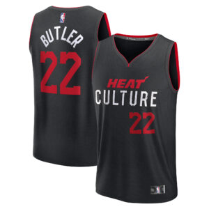Unisex Miami Heat Jimmy Butler  Black 2023/24 Fast Break Jersey - City Edition