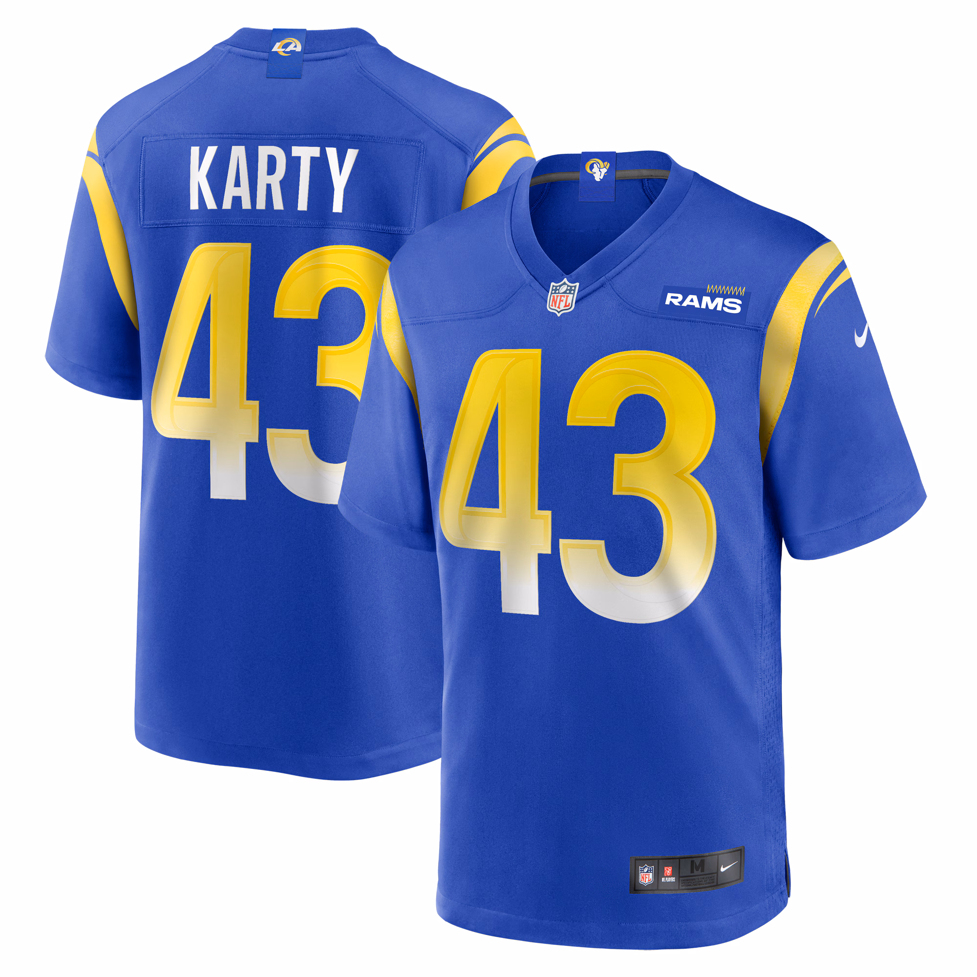 Joshua Karty Los Angeles Rams Team Game Jersey -  Royal