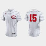 Men's Cincinnati Reds #15 Nick Senzel 2022 Field of Dreams Flex Base Jersey - White
