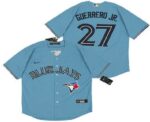 Men's Toronto Blue Jays #27 Vladimir Guerrero Jr. Light Blue Stitched Cool Base  Jersey