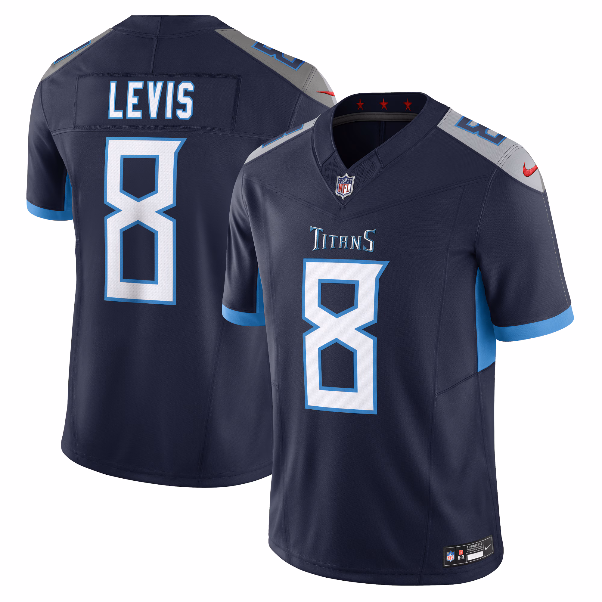 Will Levis #8 Tennessee TitansNavy Vapor F.U.S.E. Limited Jersey