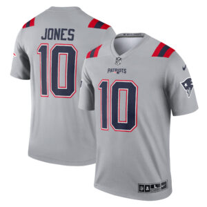 Mac Jones New England Patriots Inverted Legend Jersey - Gray