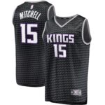 Davion Mitchell Sacramento Kings  Fast Break Replica Player Jersey - Statement Edition - Black