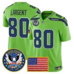 Steve Largent #80 Seattle Seahawks United States 250th Anniversary Patch Vapor Limited Jersey - All Stitched