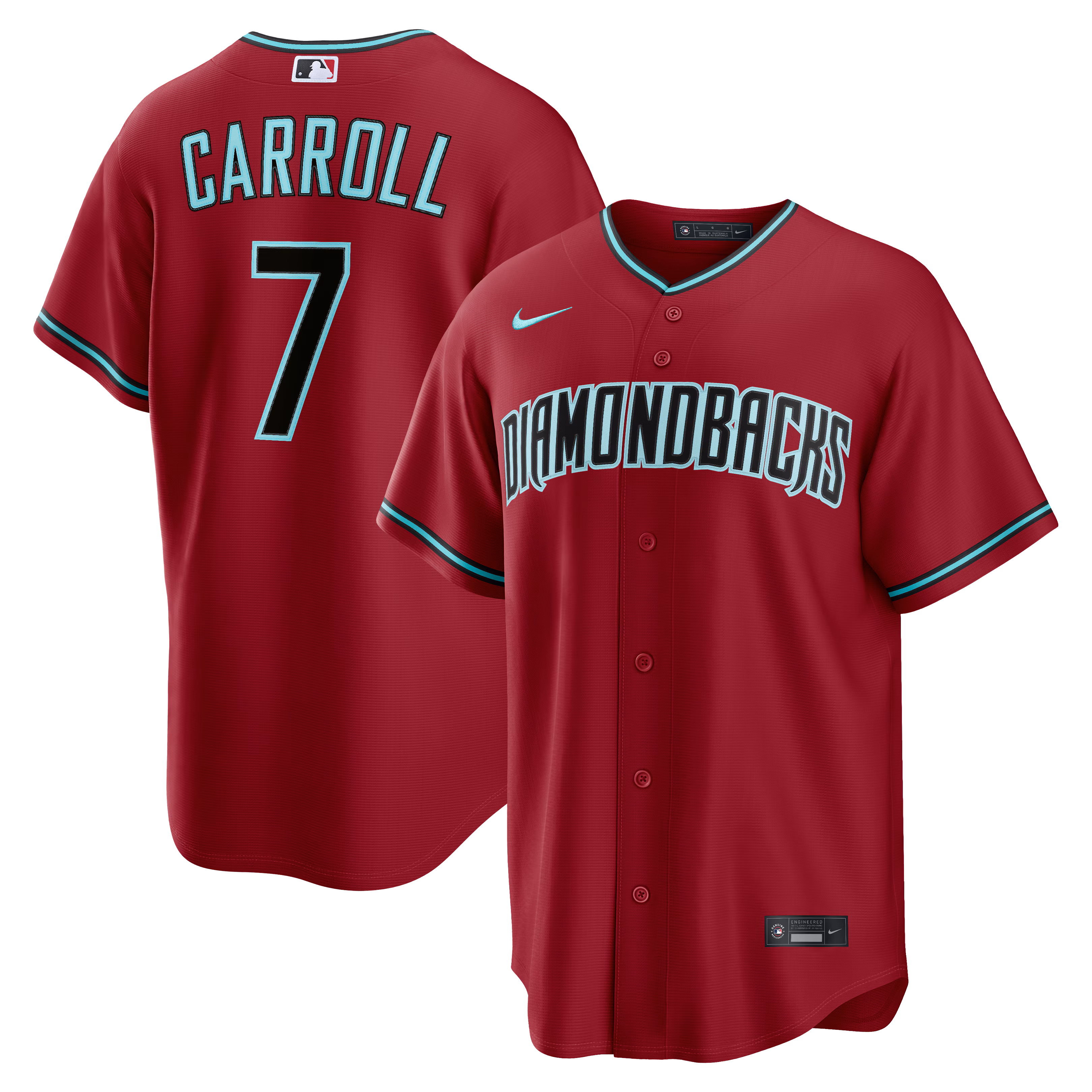 Arizona Diamondbacks Corbin Carroll #7 Crimson Alternate 2 Replica Jersey